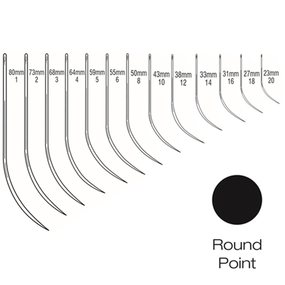 Half Curved Round Suture Needle