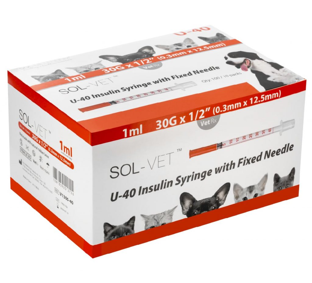 SolVet U40 Insulin Syringe (100) The Vet Store Insulin Syringes
