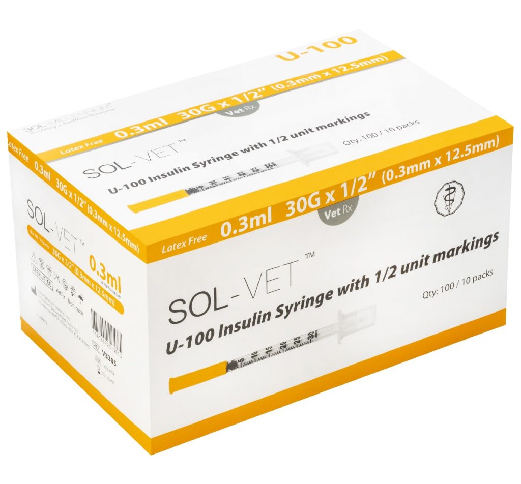 SolVet U100 Insulin Syringe (100) The Vet Store