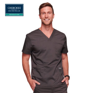 Cherokee Male V-Neck Scrub Top